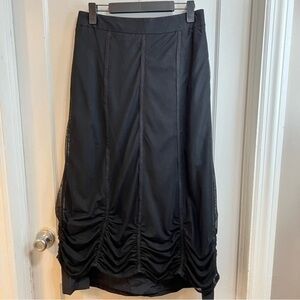 Ronen Chen tulle lined maxi ruffled skirt